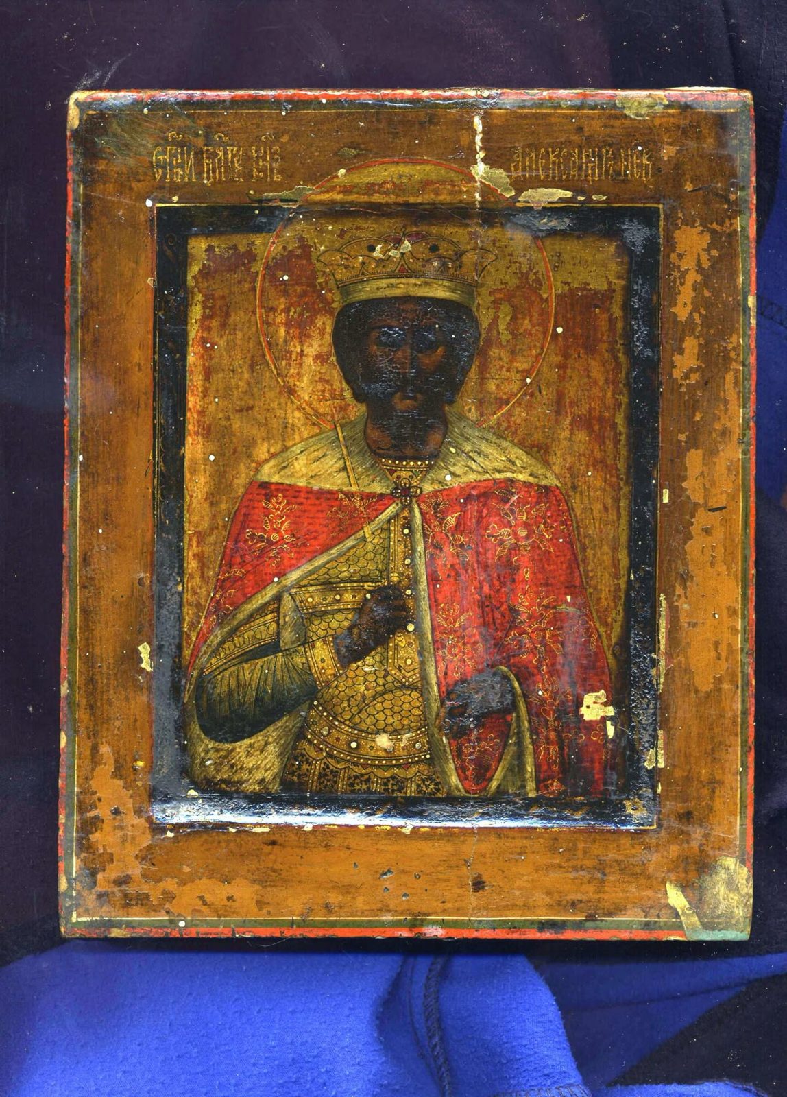 Icon of Legendary Russian Prince Alexander Nevsky.